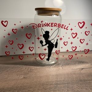 Drinker Bell 16 oz Glass Tumbler Bundle. NEW
